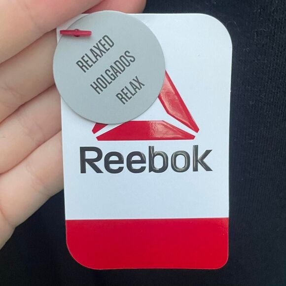 NWT Reebok Black Logo Crewneck Sweatshirt - Picture 7 of 8